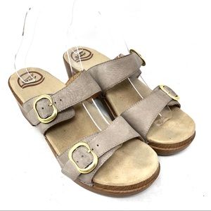 DANSKO Sophie Sand Dollar Beige Leather Sandals
